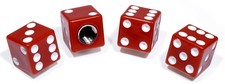 Ventilkappen Set Würfel Rot